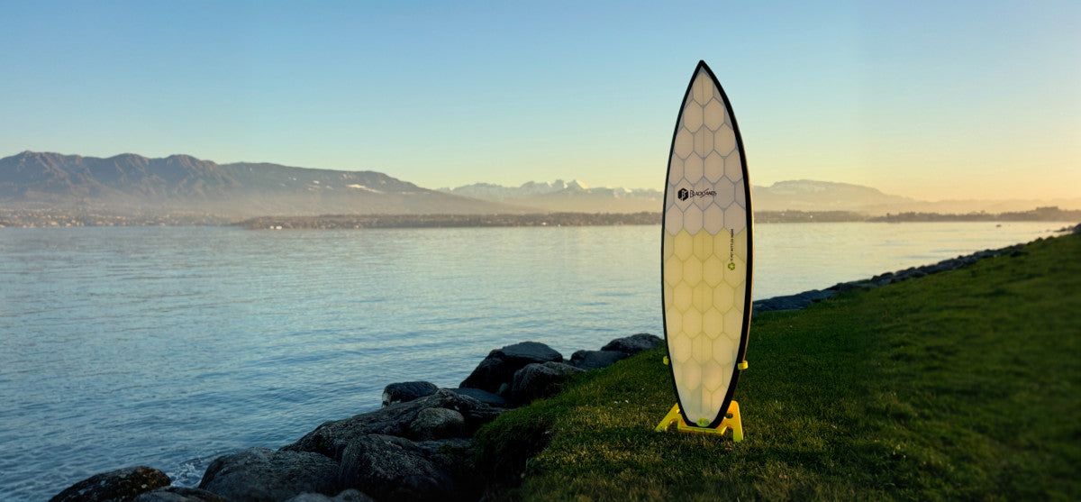 Board presentation in front of Neuchâtel lake (Switzerland)