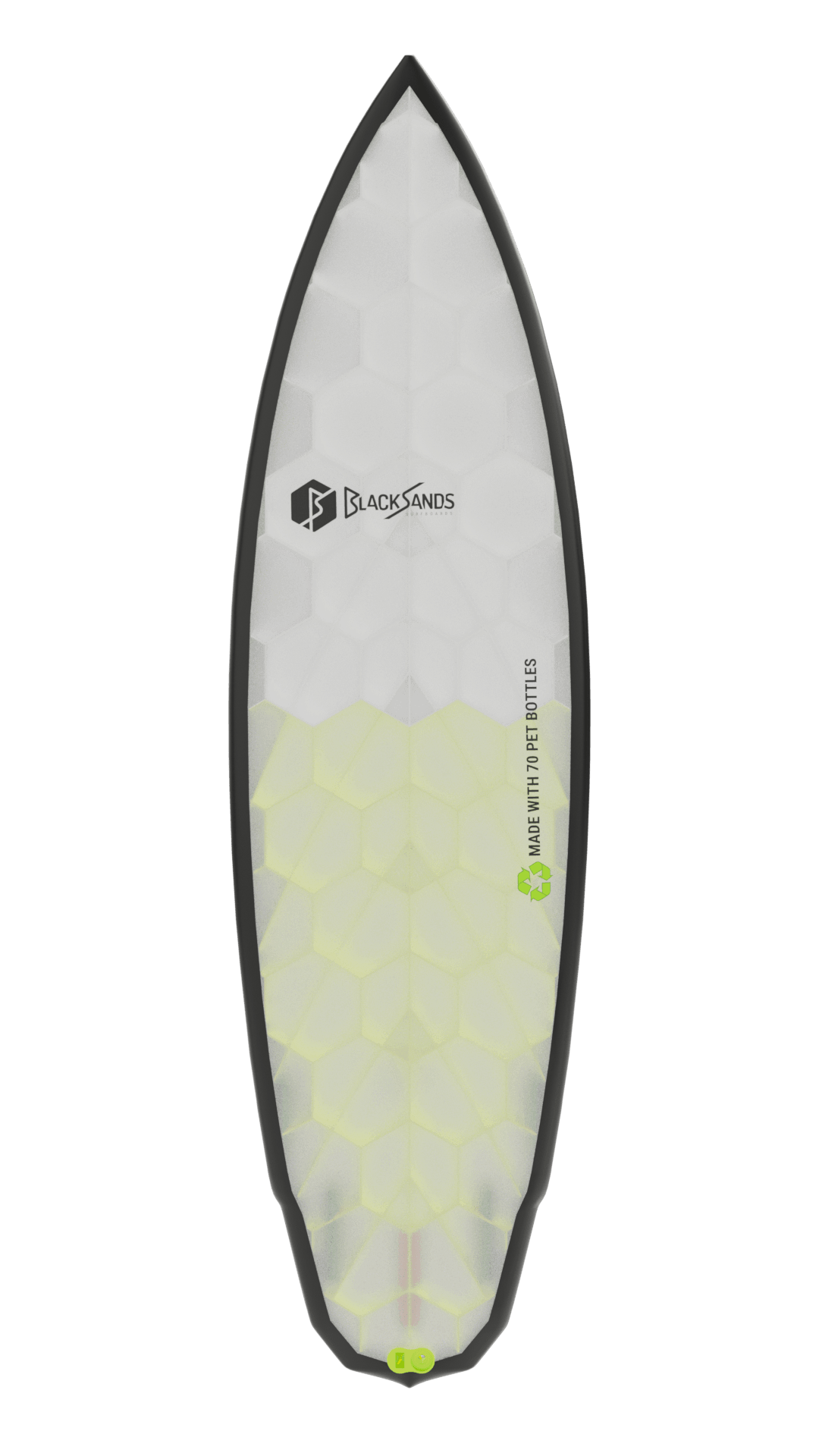 Top view of Emberstone board in yellow