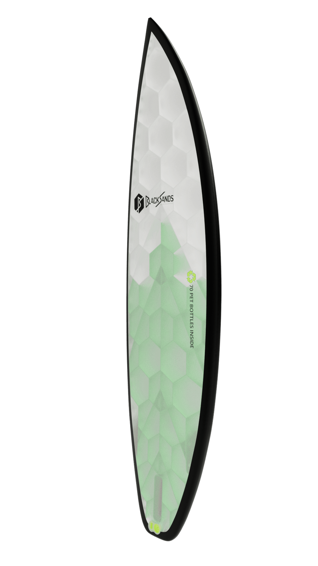 Side view of Obsidian board in green