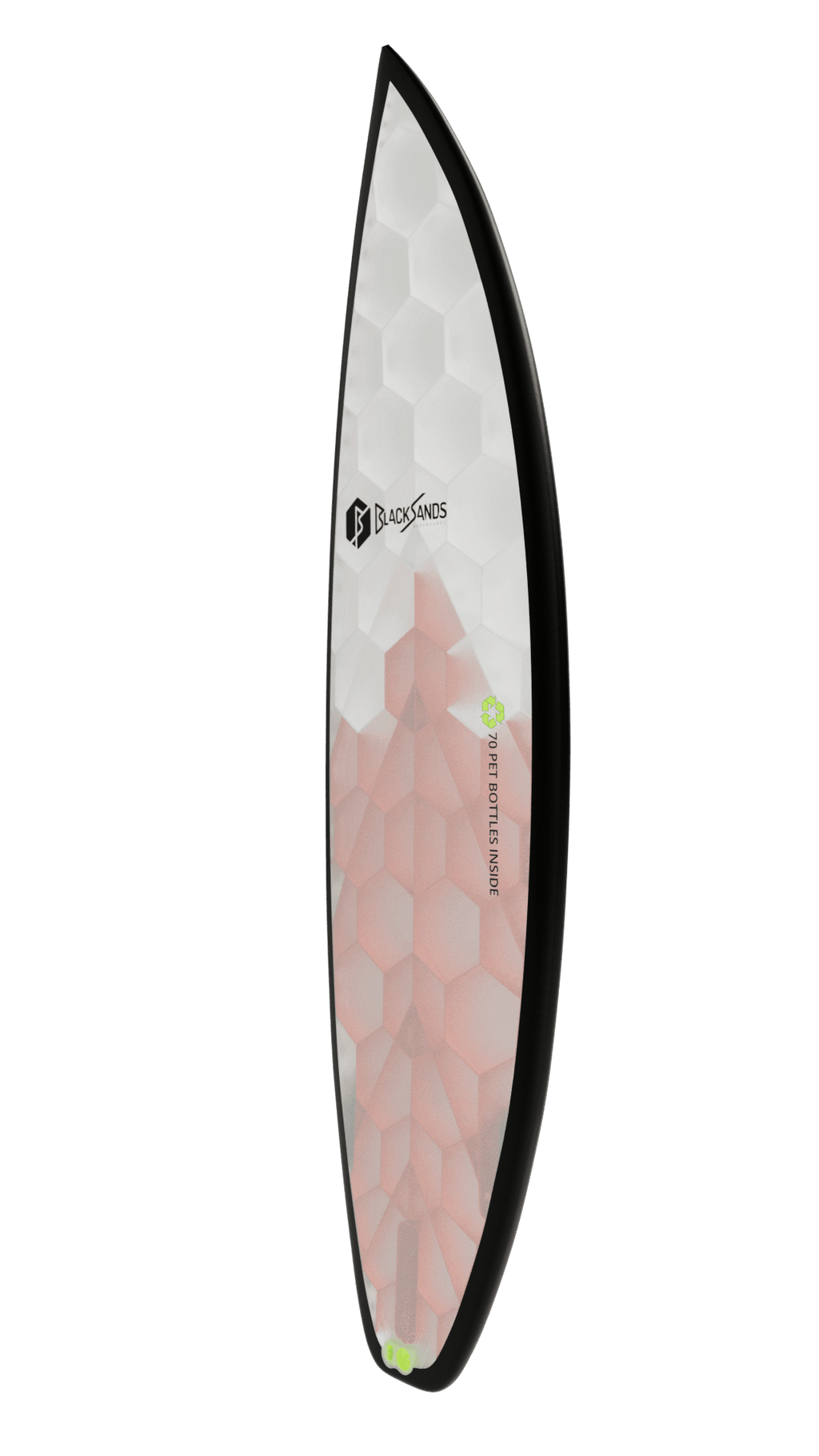 Side view of Obsidian board in orange