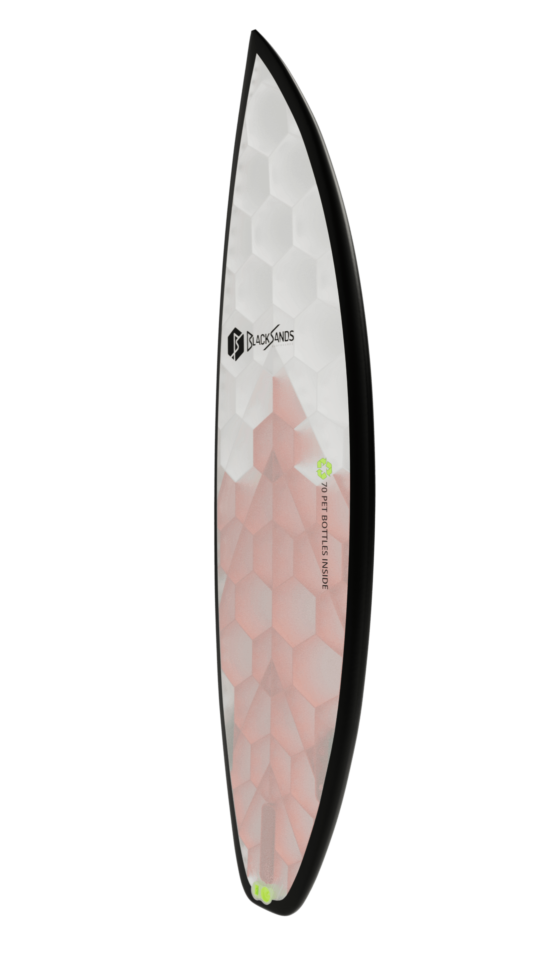 Side view of Obsidian board in orange