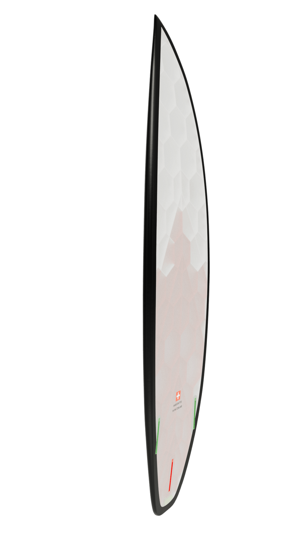 Side view of Obsidian board in orange
