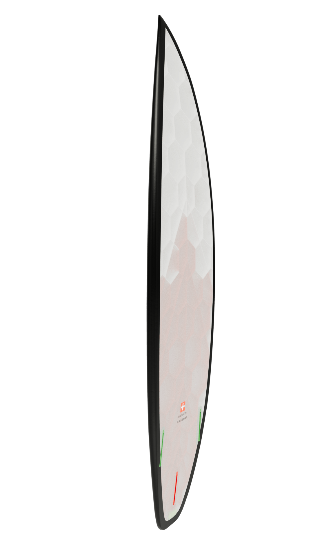 Side view of Obsidian board in orange